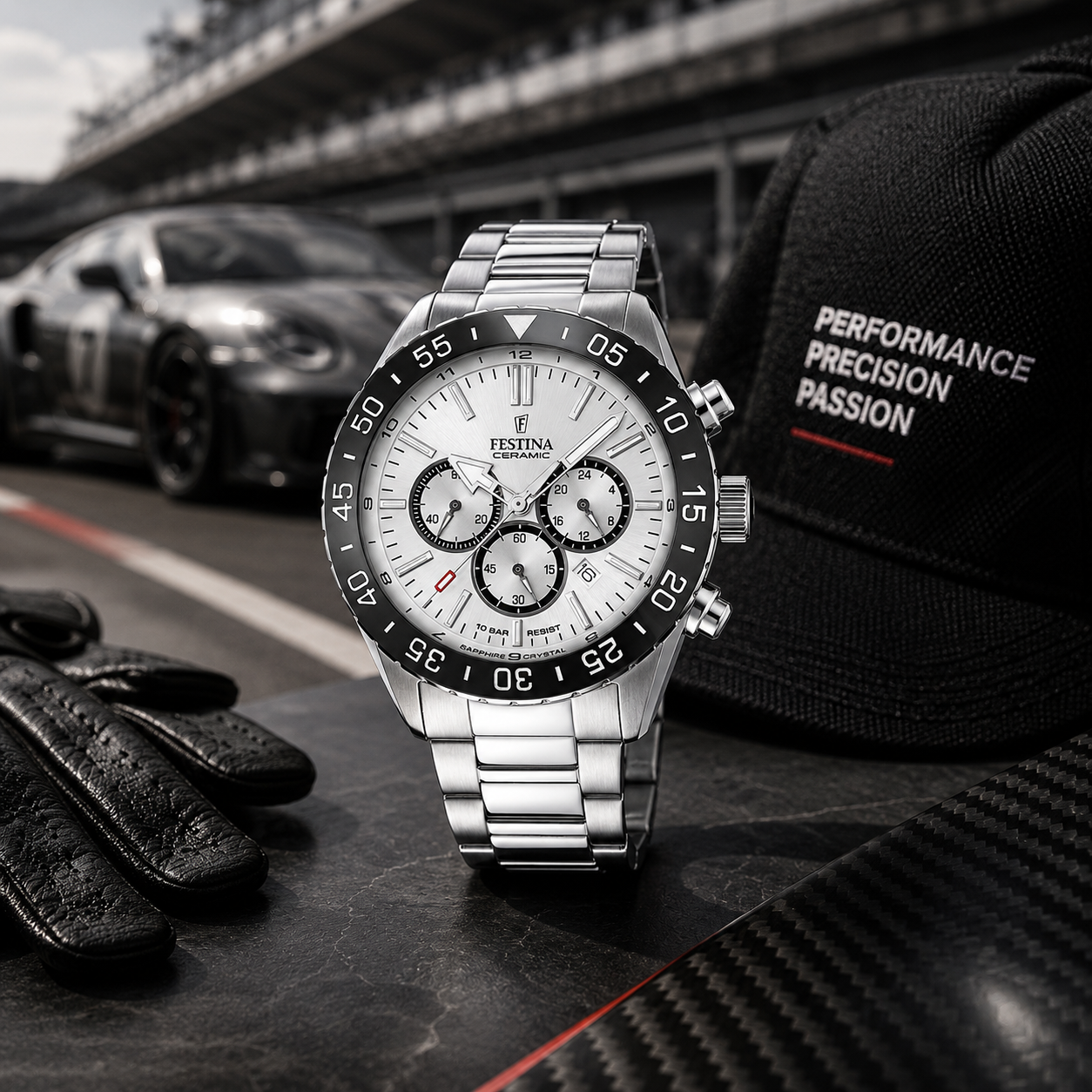 Festina Ceramic Herrenuhr Chronograph