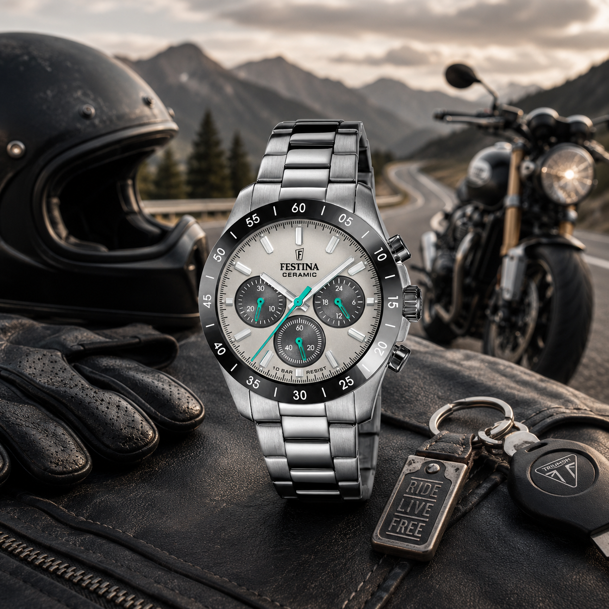 Festina Ceramic Damenuhr Chronograph